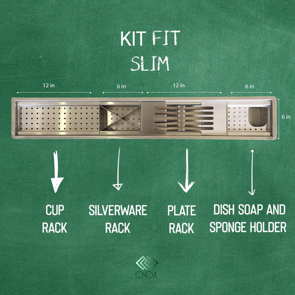 Built-in Dish Rack - Slim Fit Kit (36.5x6x5.5 in)
