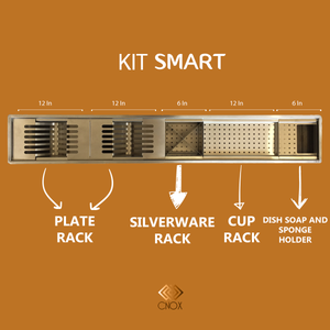 Built-in Dish Rack - Smart Kit (48x7.5x5.5 in)