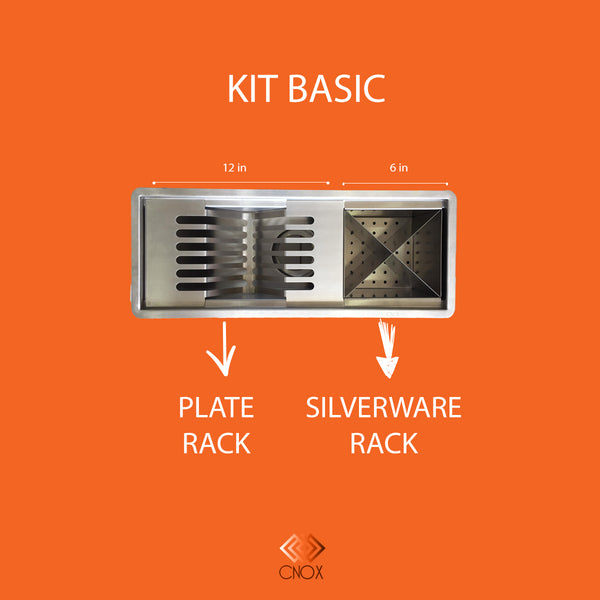 Built-in Dish Rack - Basic Kit (18.5x7.5x5.5 in)